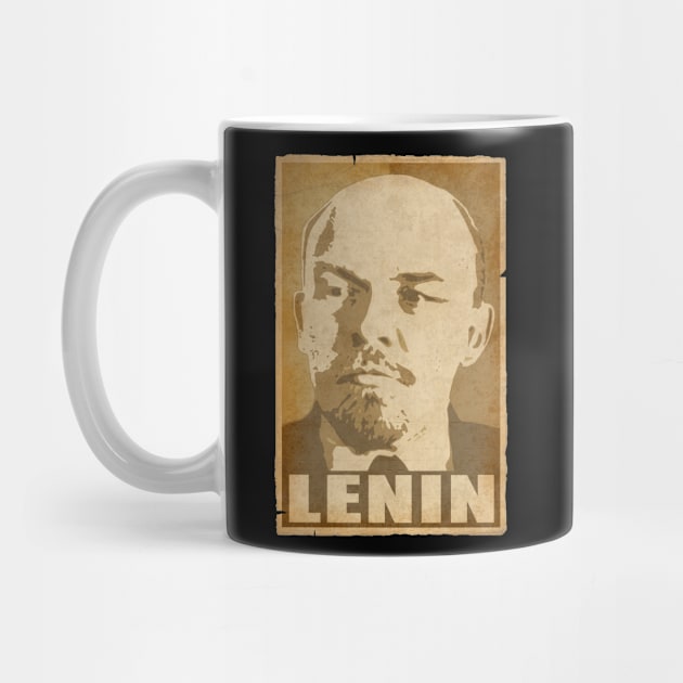 Vladimir Lenin Propaganda Poster Pop Art by Nerd_art